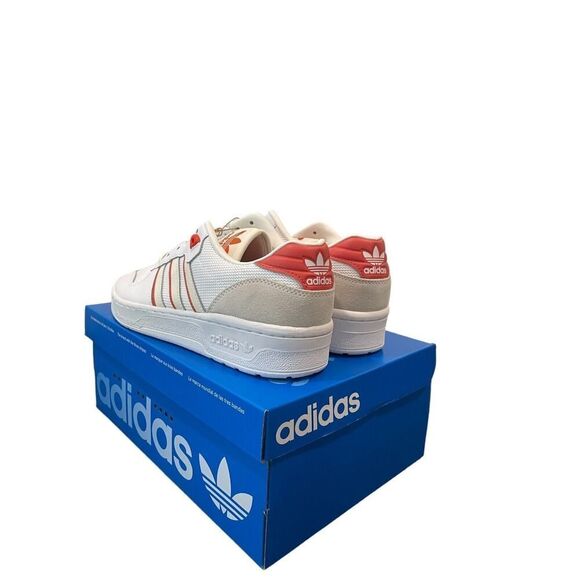 Adidas Rivalry Low Ewing Men 9-12 Casual Retro Shoe White Red Sneaker Trainer - Picture 9 of 16